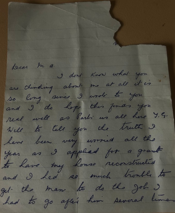 Letter from Brigid to Mary Anne - Dec 1968