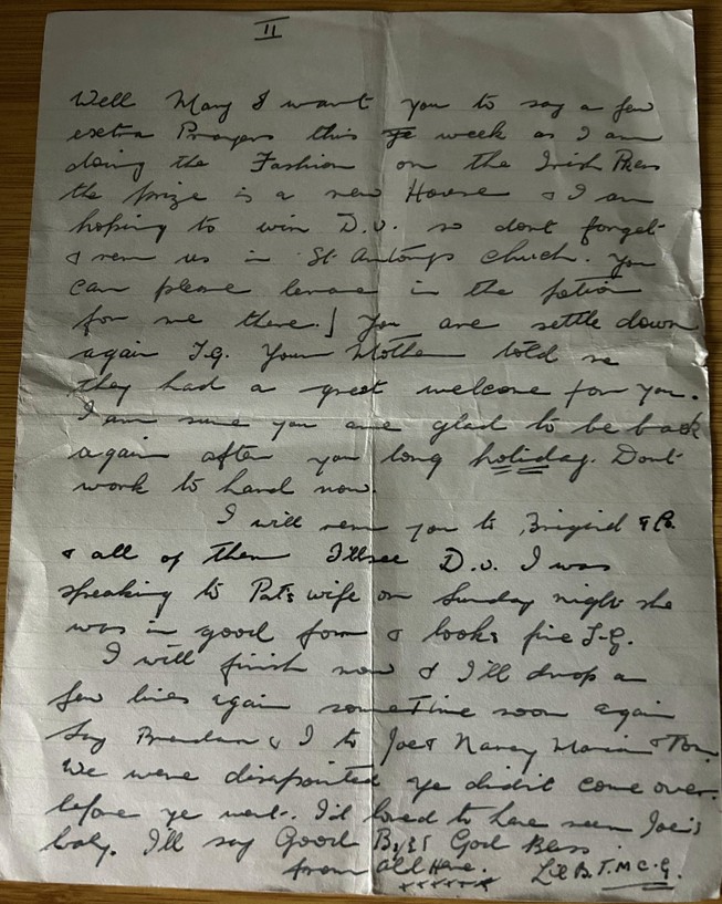 Letter from Lil to Marian - page 2 of 2 - 10 Sep 1958