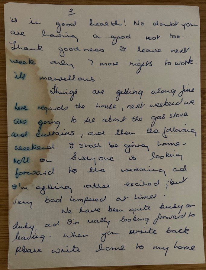 Letter from a friend to Marion - page 2 of 2 - Abt 1959